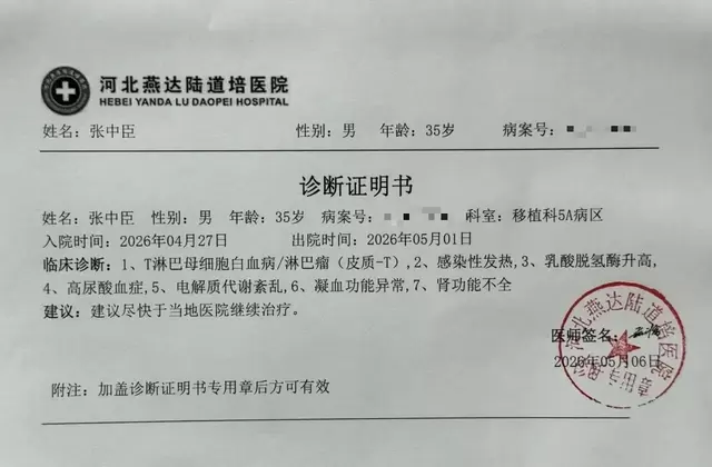 导演张中臣确诊急性淋巴细胞白血病，正于北大国际医院接受化疗 相关图片